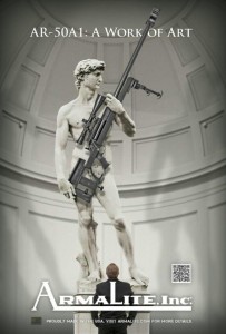 Il David di Michelangelo col fucile ed è polemica