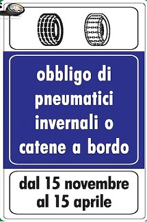 Avellino, da sabato 15 novembre torna in vigore l’obbligo di catene a bordo e di pneumatici invernali