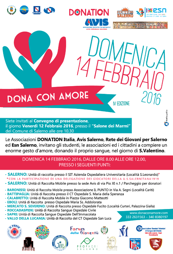 Dona con Amore Salerno 14 febbraio 2016