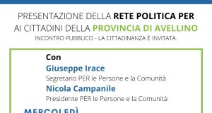 Tour “Per le Persone e la Comunità”: mercoledi 20 luglio incontro ad Avellino