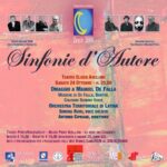 Avellino, Sinfonie d’Autore: “Omaggio a Manuel De Falla” in programma sabato 24 ottobre spostato  presso lo Spazio Arena in Via Trinità
